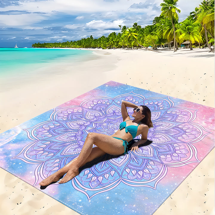 Mandala Design Beach Mat Bowlift