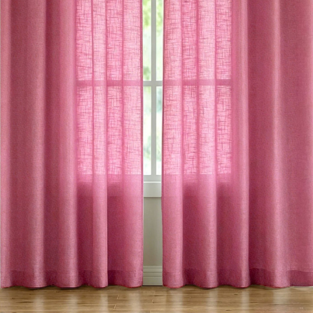 Sheer Linen Window Curtains Bowlift