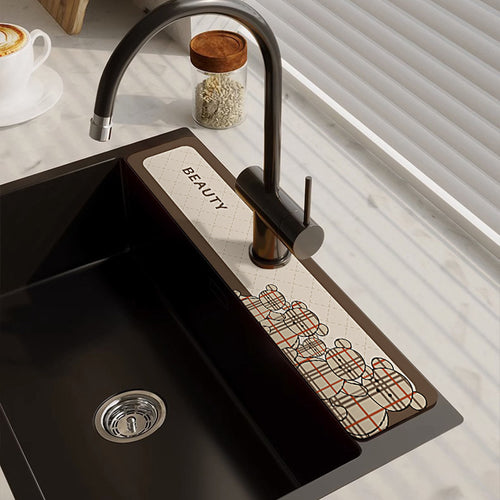 Bear-Themed Kitchen Sink Protector Mat