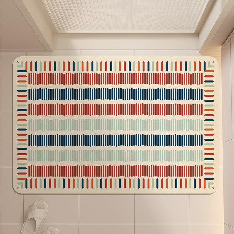 Stylish Geometric Pattern Bath Mat Bowlift