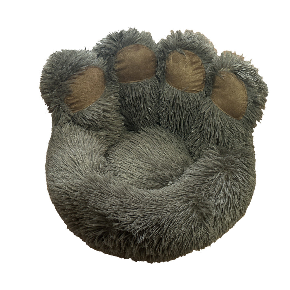 Plush Paw-Shaped Dog Bed