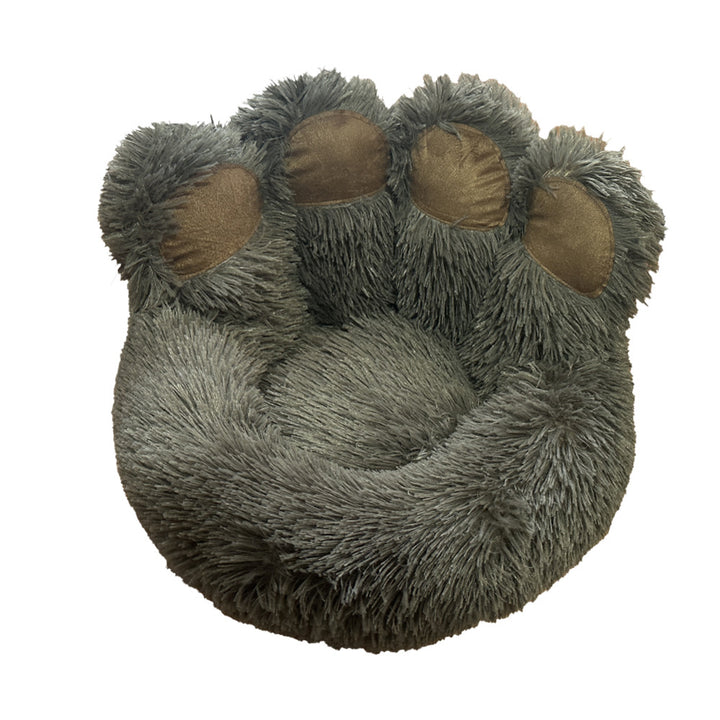 Plush Paw-Shaped Dog Bed