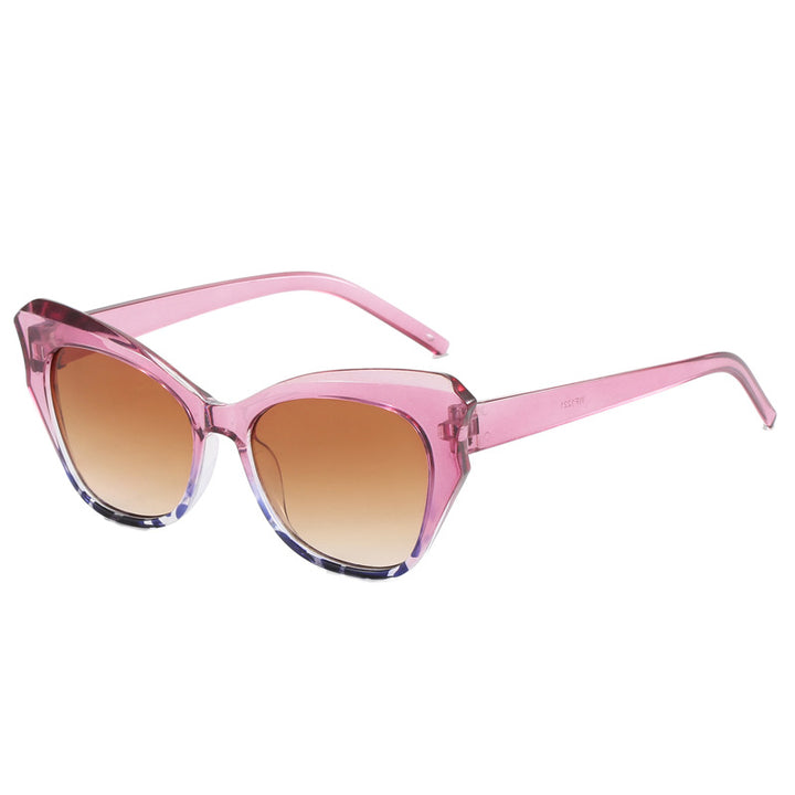 Women's Cat-Eye Sunglasses with Extravagant Mirror Design Bowlift