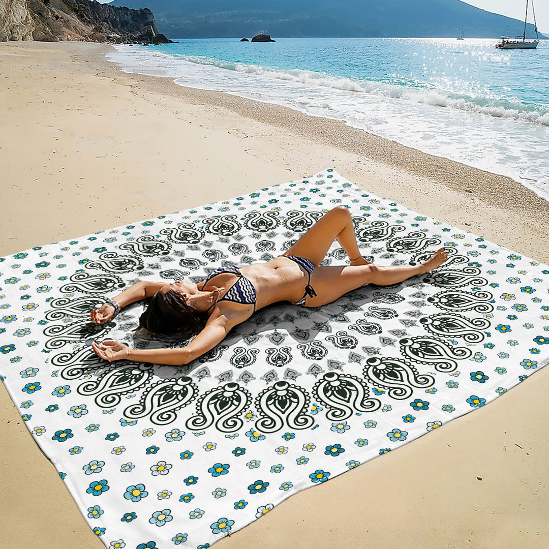 Mandala Design Beach Mat Bowlift