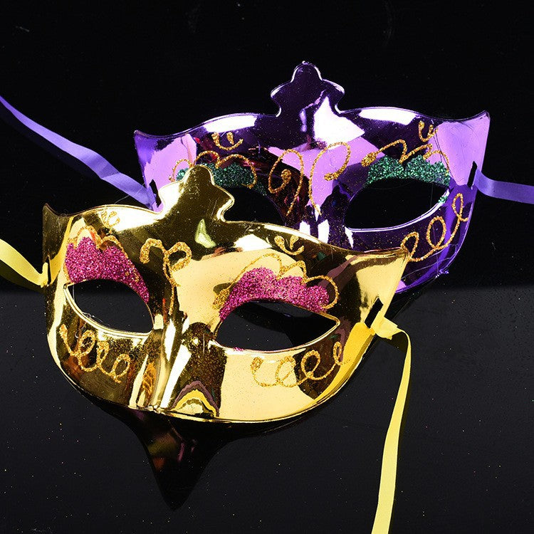 Decorative Mardi Gras Masquerade Mask Bowlift
