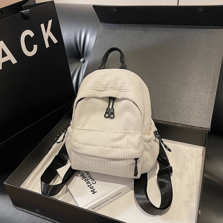 Cord-Backpack with Practical Front Pocket Bowlift