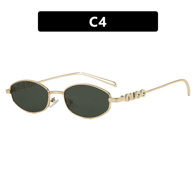 Women’s fashionable sunglasses with elegant stainless steel frame and UV protection Bowlift