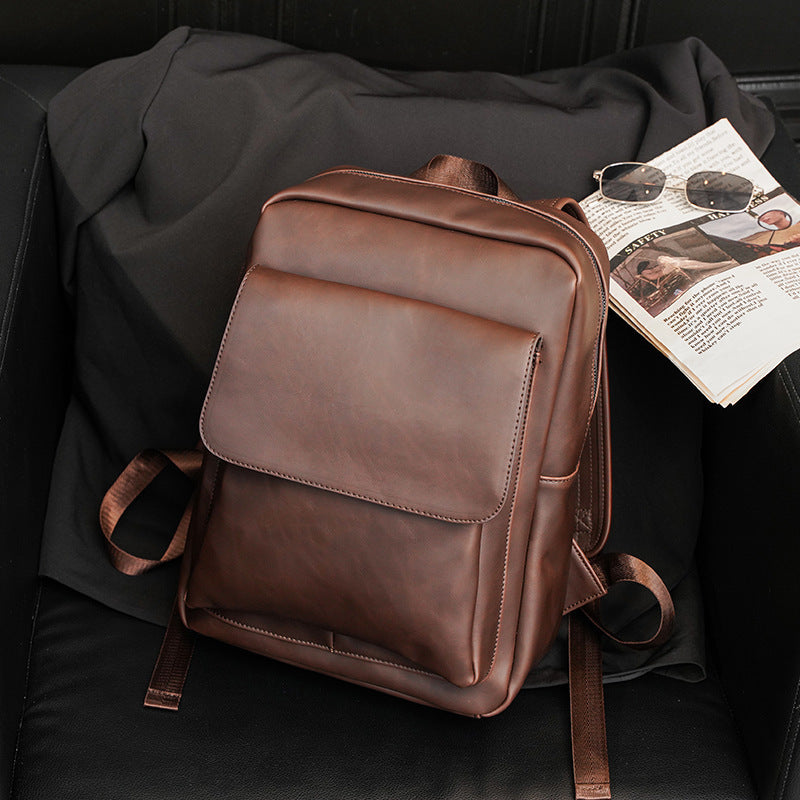 Elegant Backpack Made of High-Quality Faux Leather with Multifunctional Compartments Bowlift