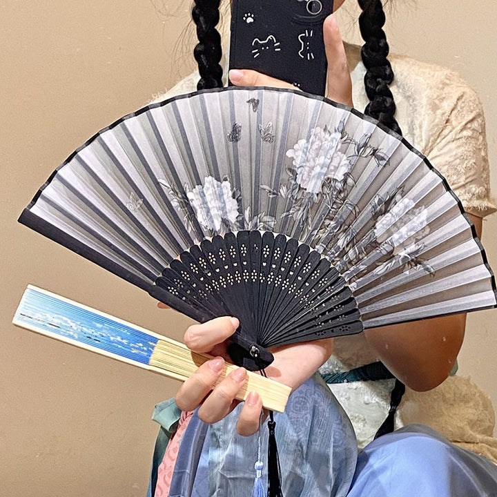 Handcrafted fan with Elegant flower pattern Bowlift