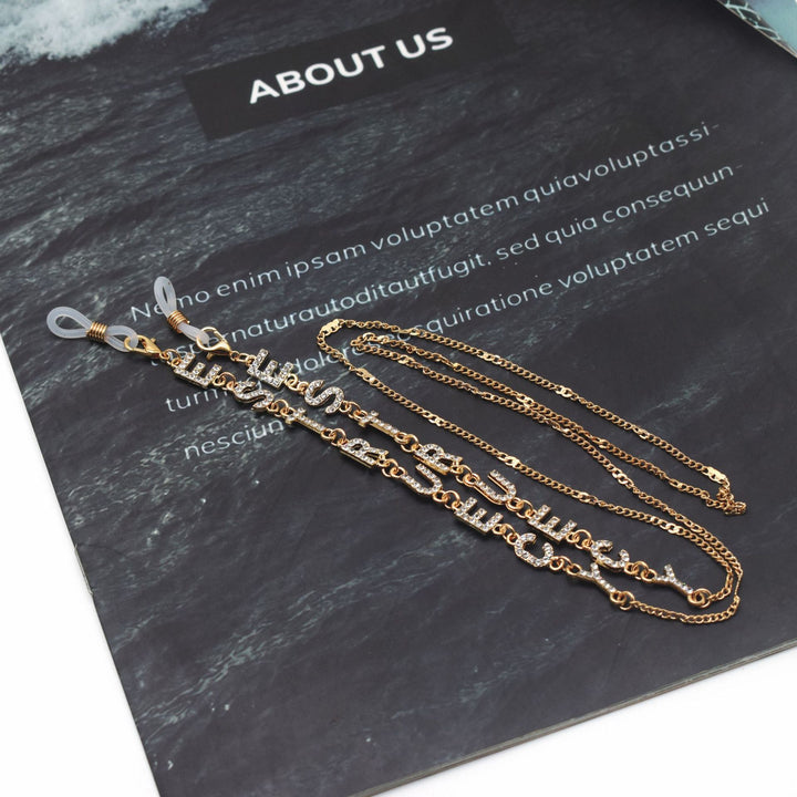 Sparkling Rhinestone Eyewear Chain Bowlift
