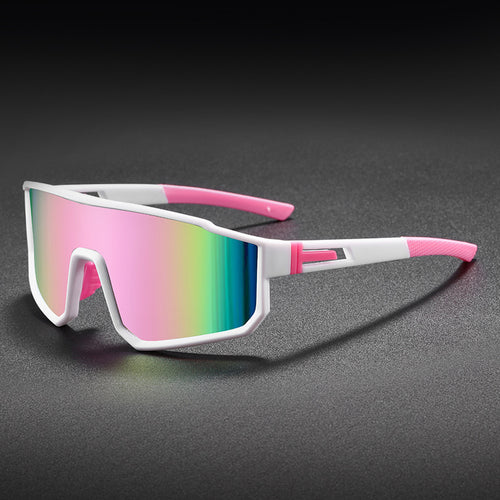 Unisex nan sporty performance sunglasses with large single lens and non-slip temples Bowlift
