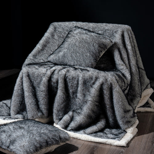 Luxurious Faux Fur Throw Blanket Bowlift 1787118668