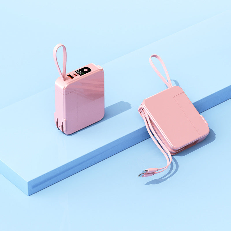 Compact travel charger with integrated USB-C port and digital display Bowlift