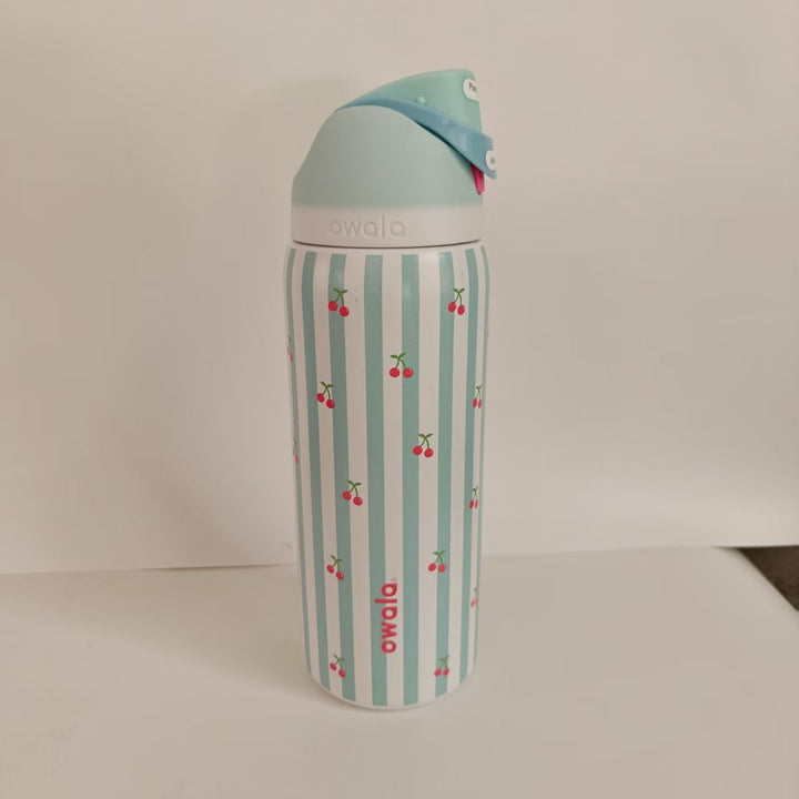 Double-Wall Vacuum Insulated Stainless Steel Travel Bottle With Flip Straw Leakproof Lid And Character Print
