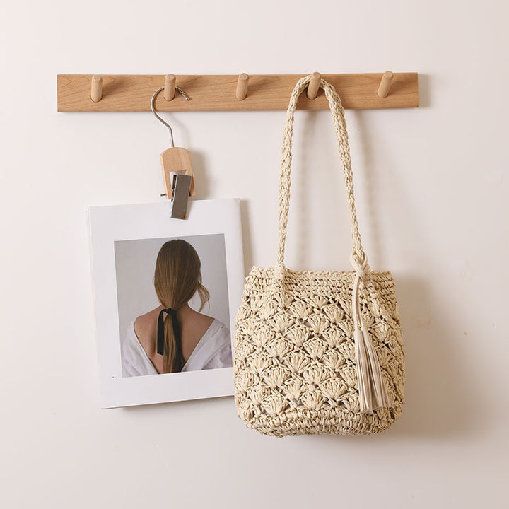 Hand-knotted macrame shoulder bag Bowlift