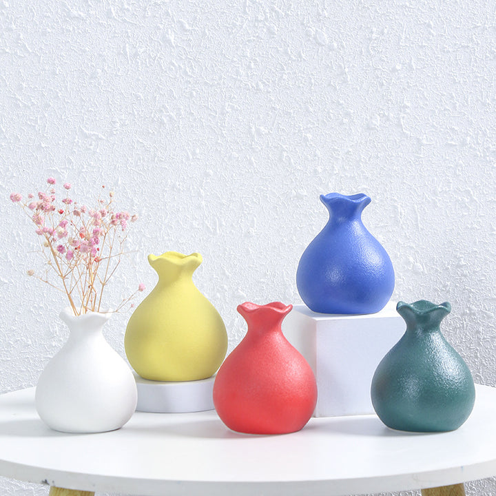 Unique Curved Ceramic Flower Vase Bowlift