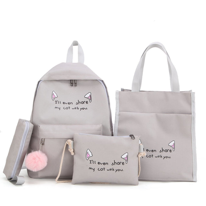 Cute Character Multi-Piece Backpack Set Bowlift