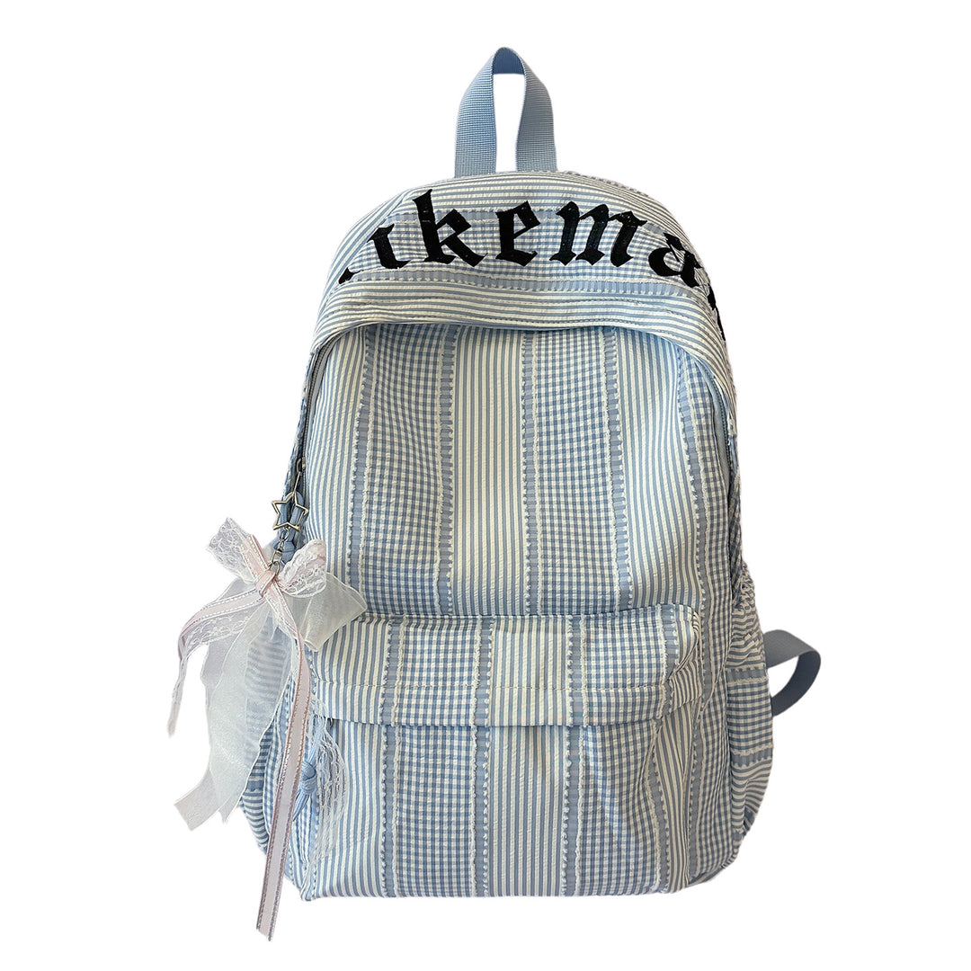 Stylish Checkered Backpack Bowlift