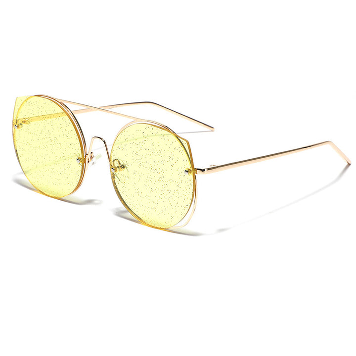 Women oversized sunglasses with glittering lenses Bowlift