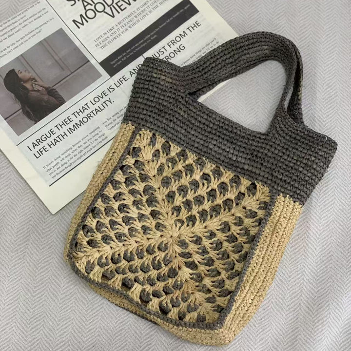 Handmade basket bag with traditional weaving pattern Bowlift