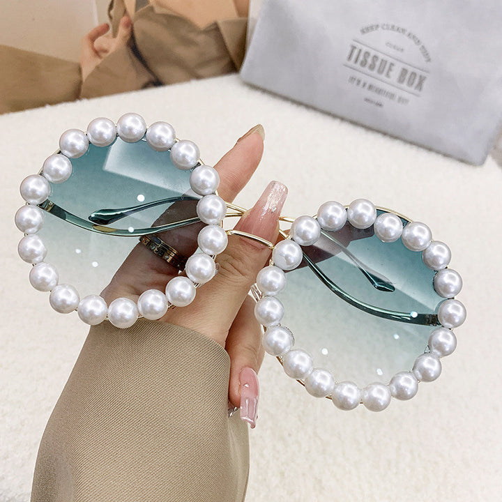 Women’s large sunglasses with pearl-embellished frame Bowlift