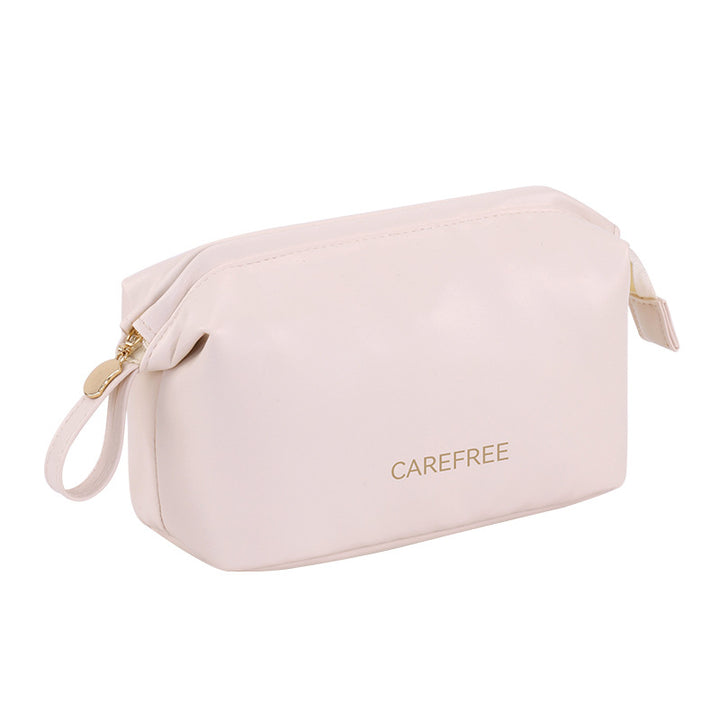 Cosmetic Organizer Bag With Elegant Zipper And Practical Carry Handle Bowlift