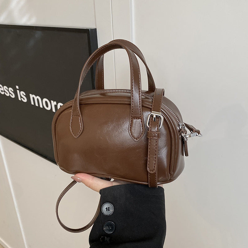 Premium Mini Leather Handbag Bowlift