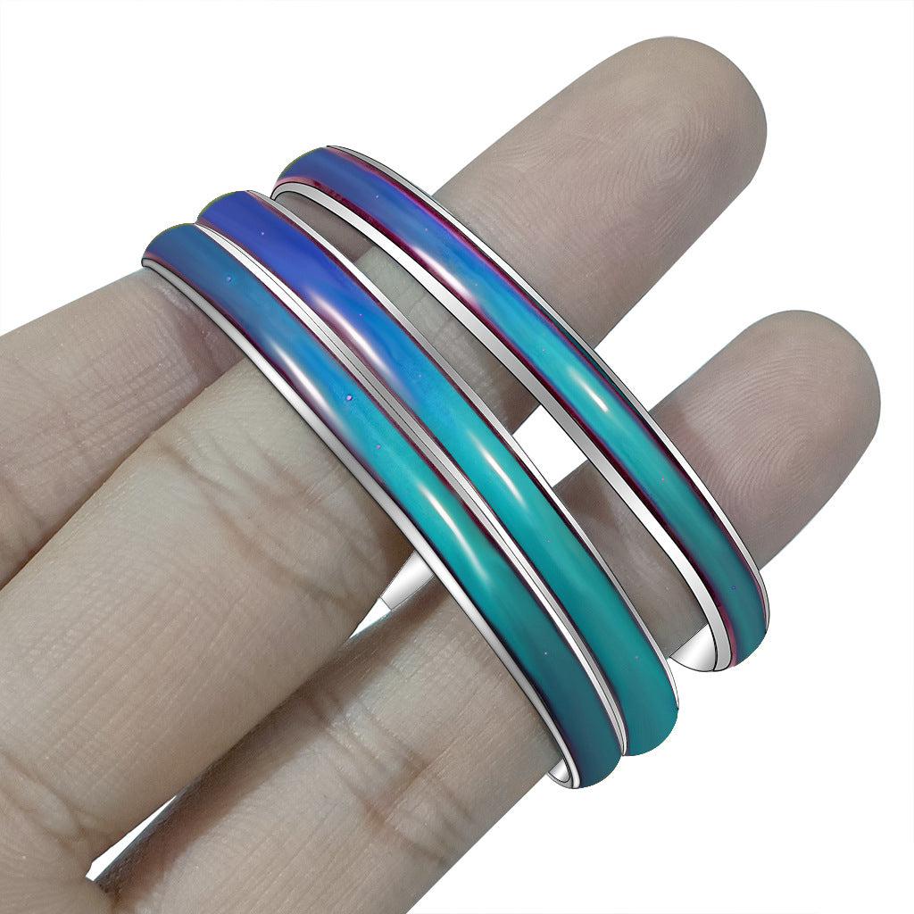 Multi-band Gradient Enamel Stacking Midi Bracelet Bowlift