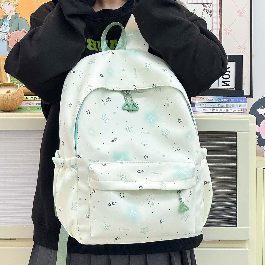 Star-Patterned Lightweight Backpack Bowlift
