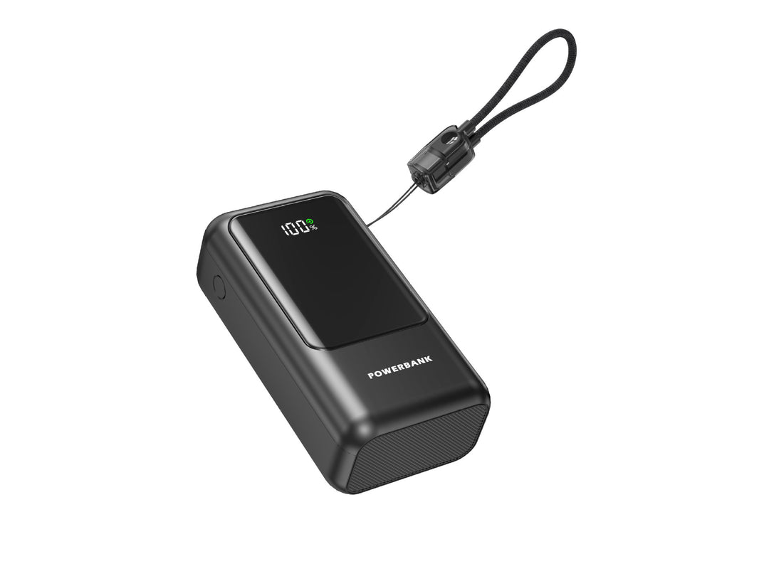 Portable power bank with digital charge indicator and compact design Bowlift