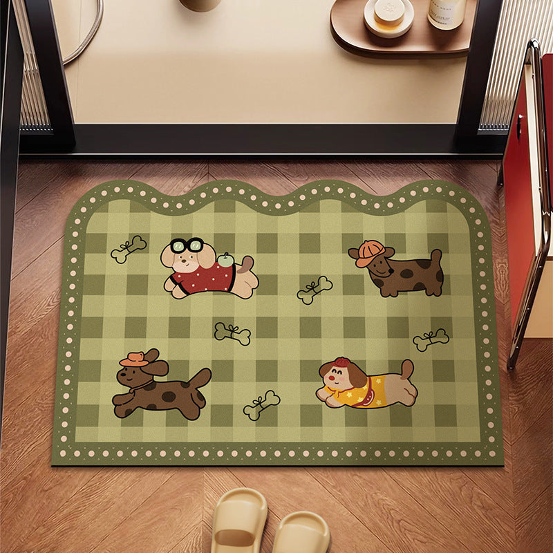 Playful Dog-Themed Floor Mat Bowlift