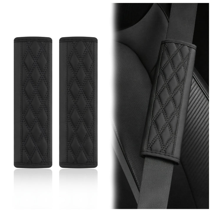 Quilted PU Leather Seat Belt Shoulder Pads Bowlift