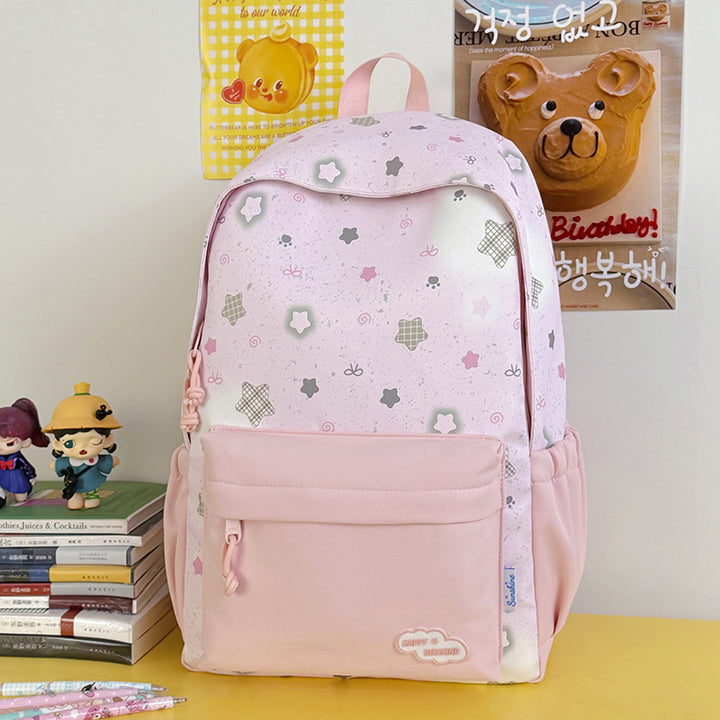 Fun Decorative Star-Patterned Backpack Bowlift