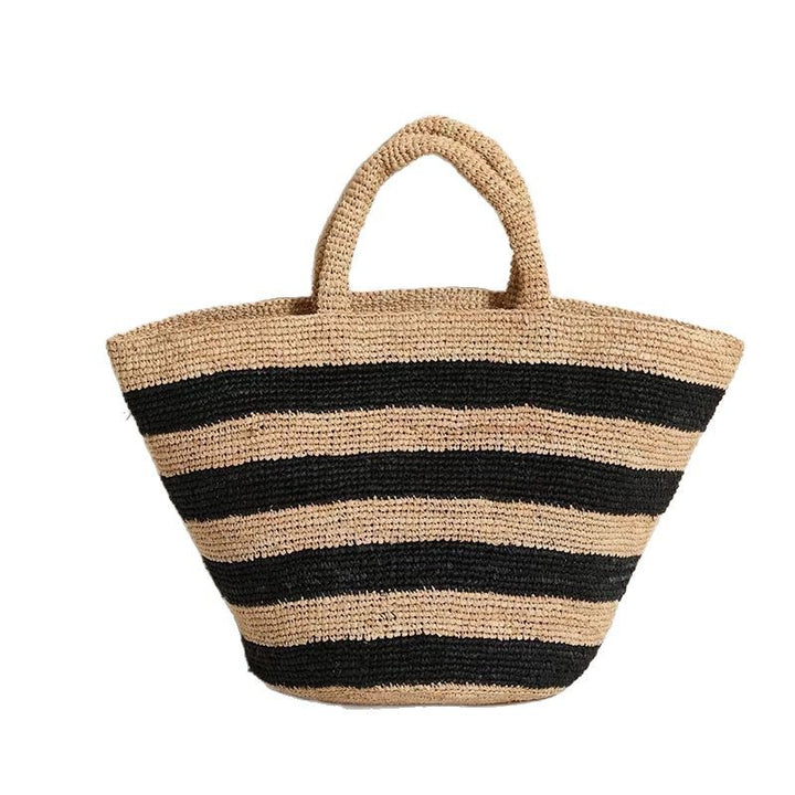 Handcrafted Tote Bag In Stripe Pattern Bowlift