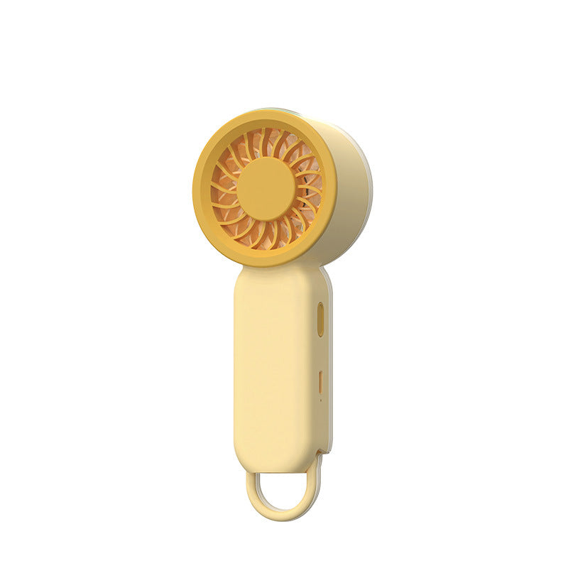 Unisex compact portable handheld fan with rechargeable battery quiet operation ergonomic handle and carrying strap Bowlift