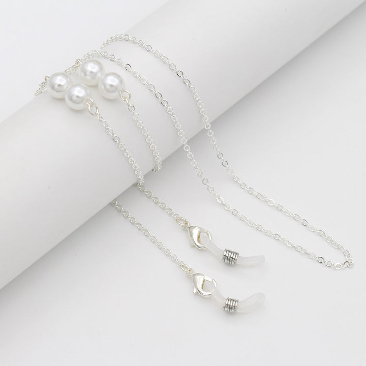 Elegant Pearl-Accented Eyewear Retainer Chain Bowlift