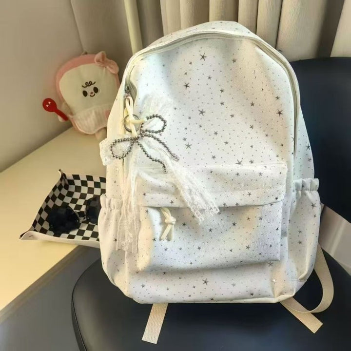 Star-Patterned Trendy Backpack Bowlift