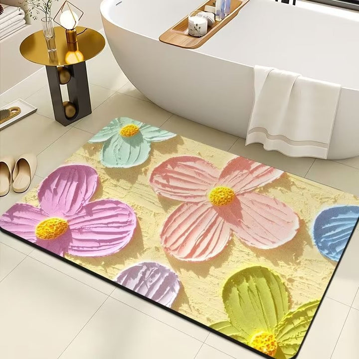 Floral Print Area Rug Bowlift