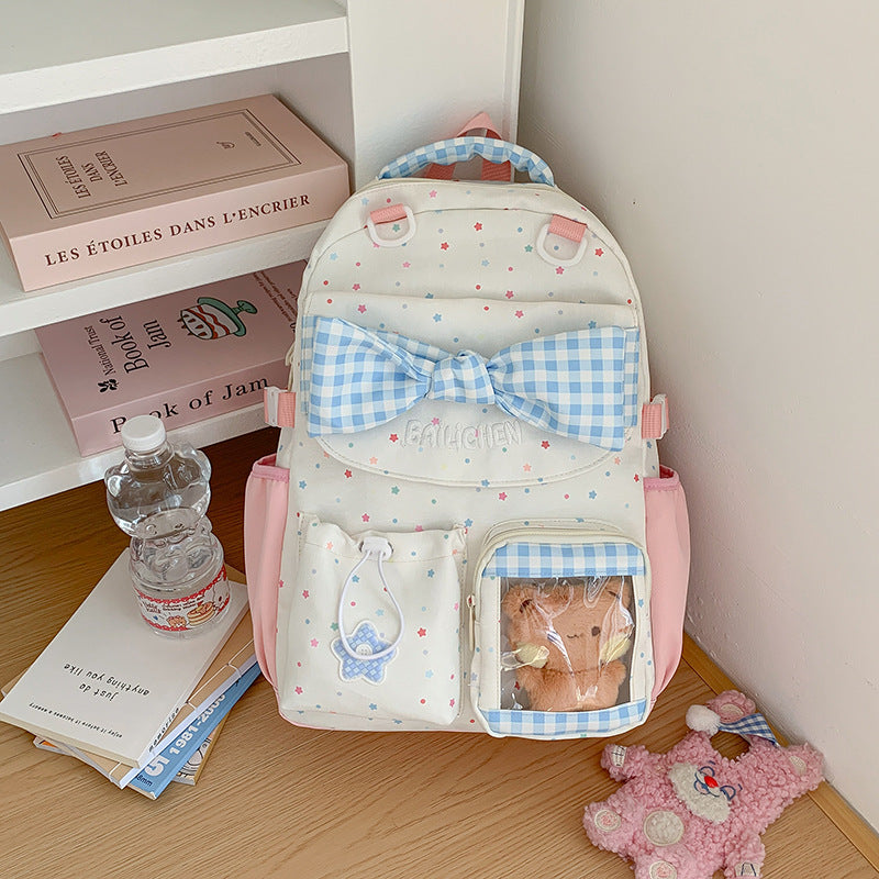 Cute Bow-Embellished School Backpack Bowlift