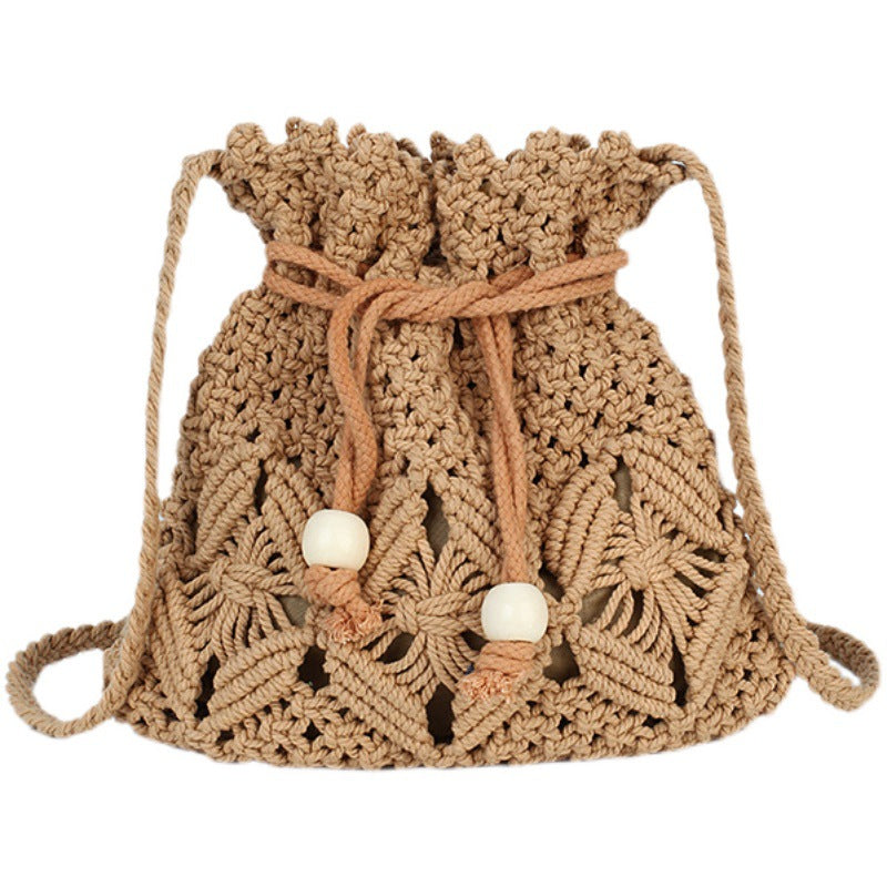 Hand-knotted flower basket bag Bowlift