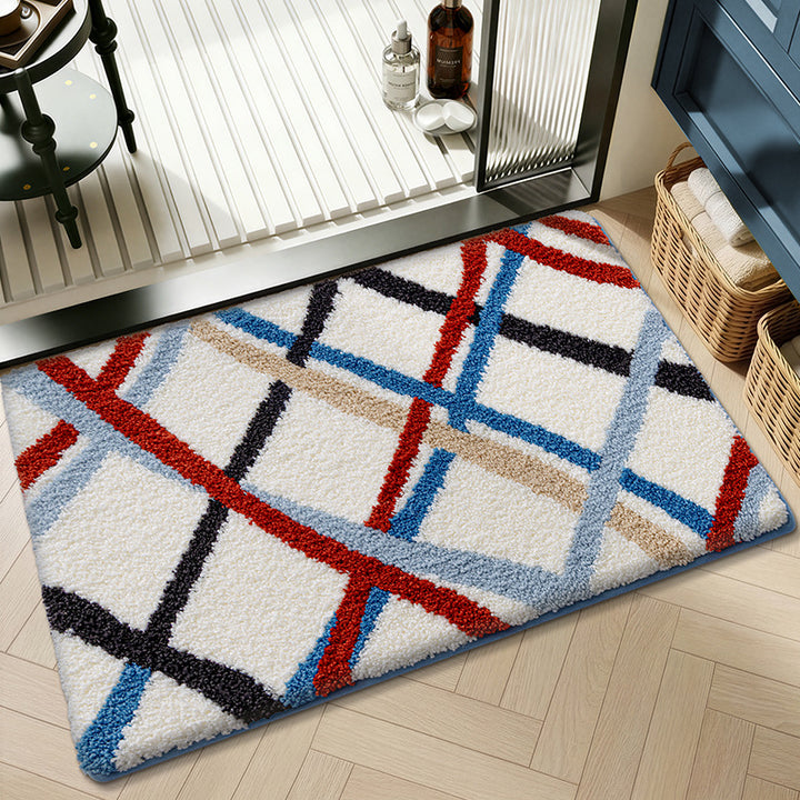 Artistic Abstract Bath Mat Bowlift