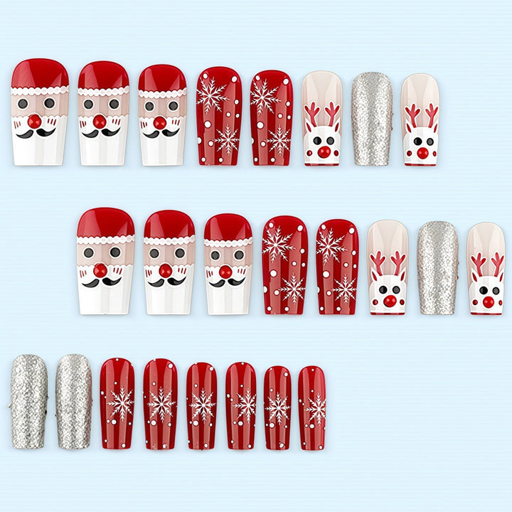 Creative nail art set with festive Christmas motifs Bowlift