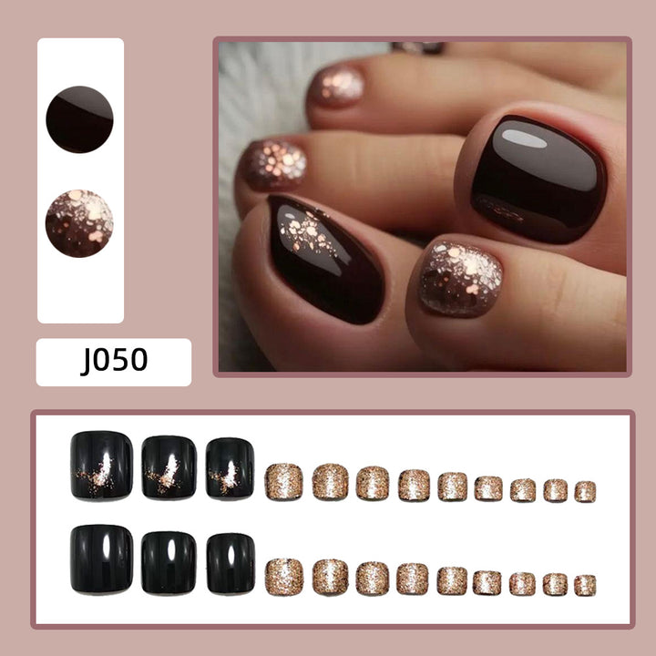 Glitter-accented artificial nails Bowlift