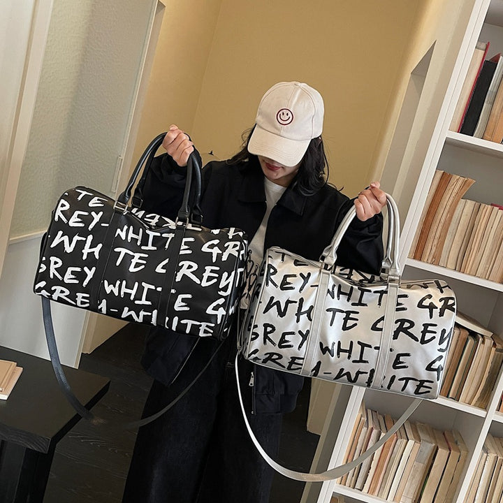Stylish Graphic Print Duffle Bag Bowlift