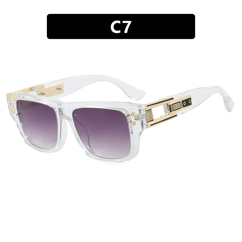 Women’s trendy square sunglasses with elegant gold decorative structure Bowlift