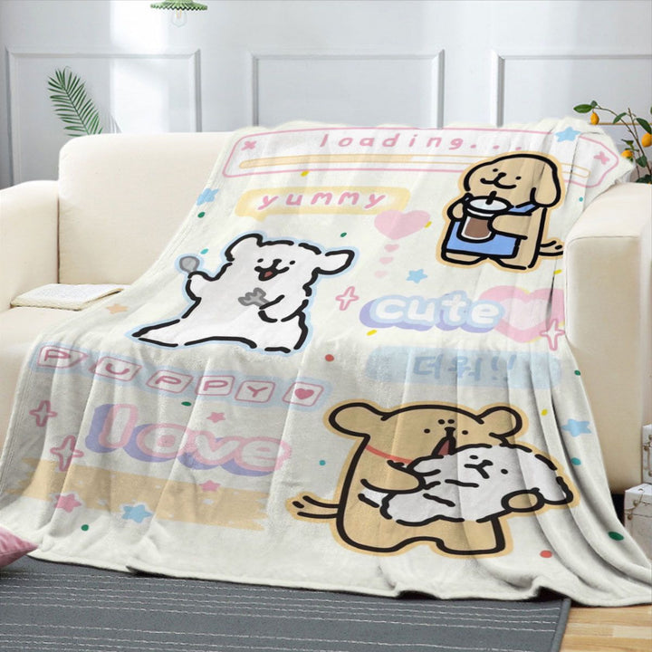 Cute Cartoon Animal Throw Blanket
