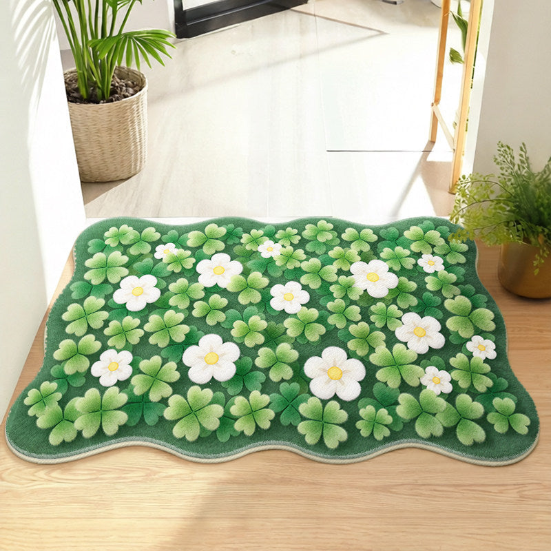 Floral-Themed Memory Foam Bath Mat Bowlift