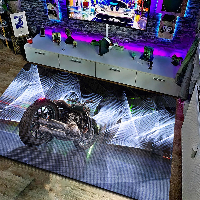 Geometric Print Area Rug Bowlift