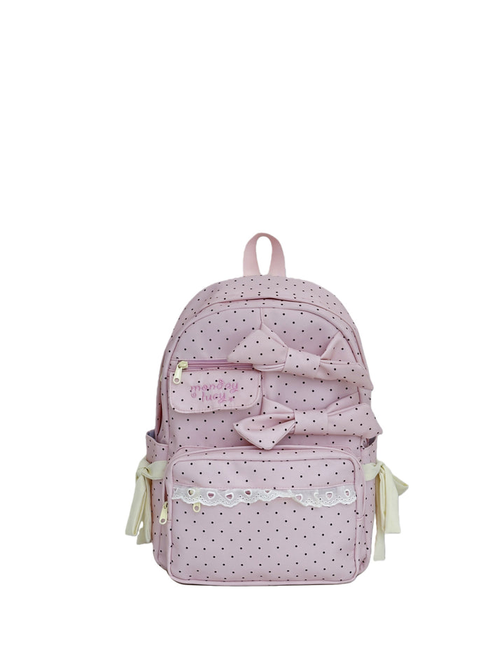 Backpack with Playful Bows and Practical Storage Solutions Bowlift
