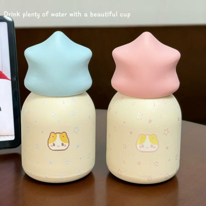 Women's Insulated Drinking Bottle with Creative Star Closure Bowlift